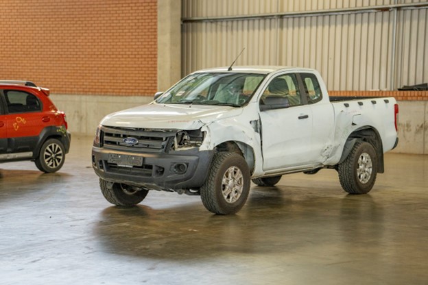 A Ford bakkie that was towed to Sell Your Damaged Car is being sold for cash.