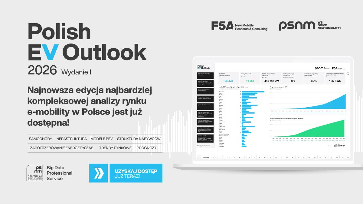 Znamy najnowsze prognozy rozwoju elektromobilności w Polsce | Najnowsza odsłona Polish EV Outlook już dostępna!