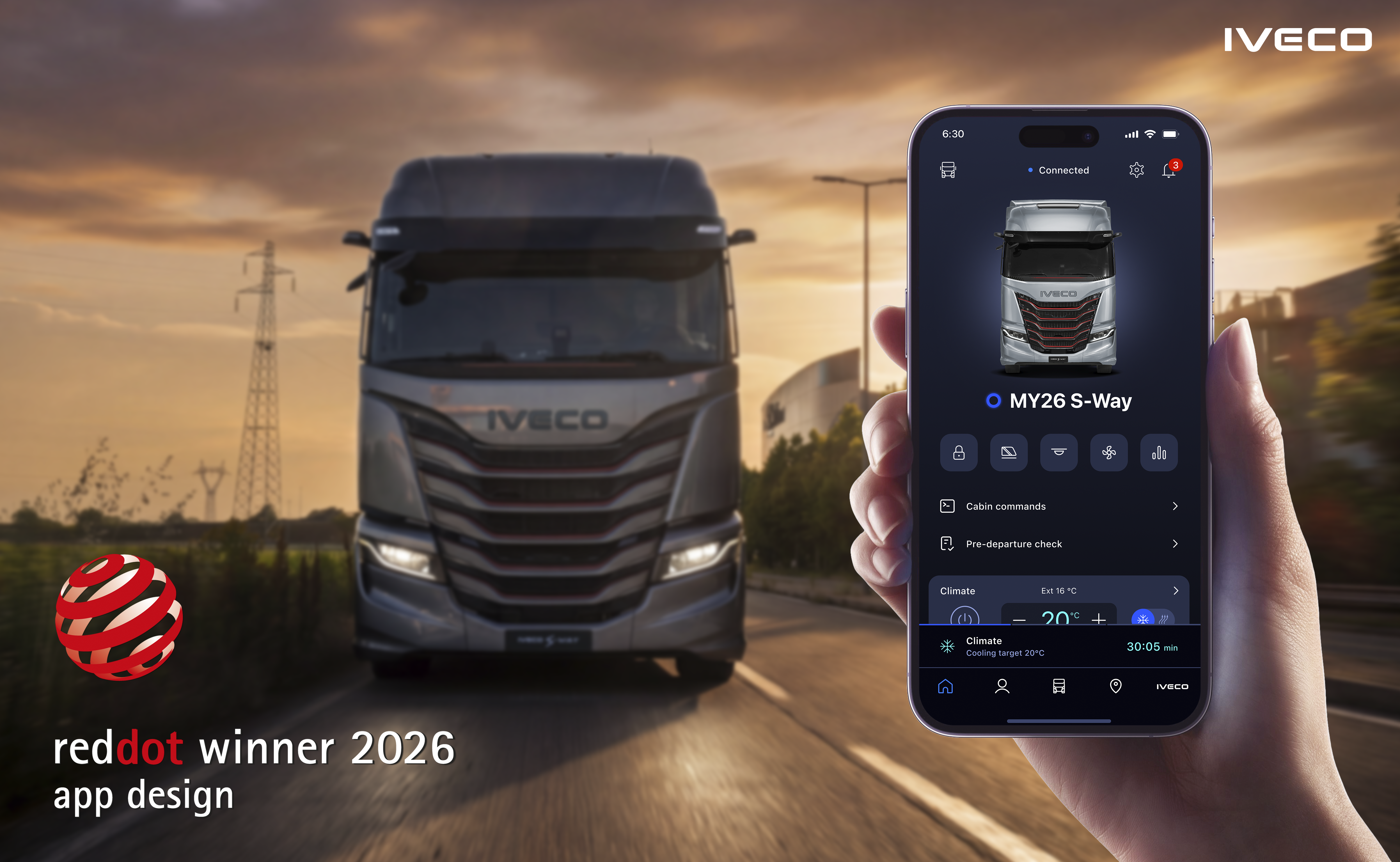 Aplikace IVECO Easy Way získala prestižní ocenění Red Dot Award za mimořádnou uživatelskou přívětivost