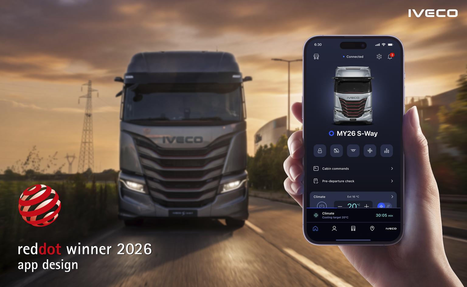 Aplikace IVECO Easy Way získala prestižní ocenění Red Dot Award za mimořádnou uživatelskou přívětivost