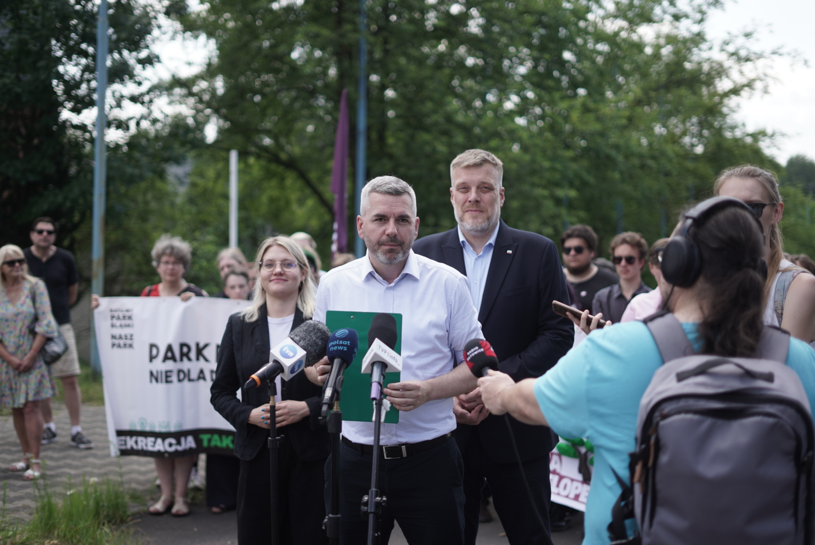 Zandberg i Konieczny w Chorzowie: ochronić Park Śląski przed deweloperką