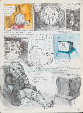 Josef Bolf, I’d Like to Gather the Pieces of Your Heart When One Day It Breaks for Someone (selection), 1999, markers, inks, watercolour on paper, 29.7 x 21 cm