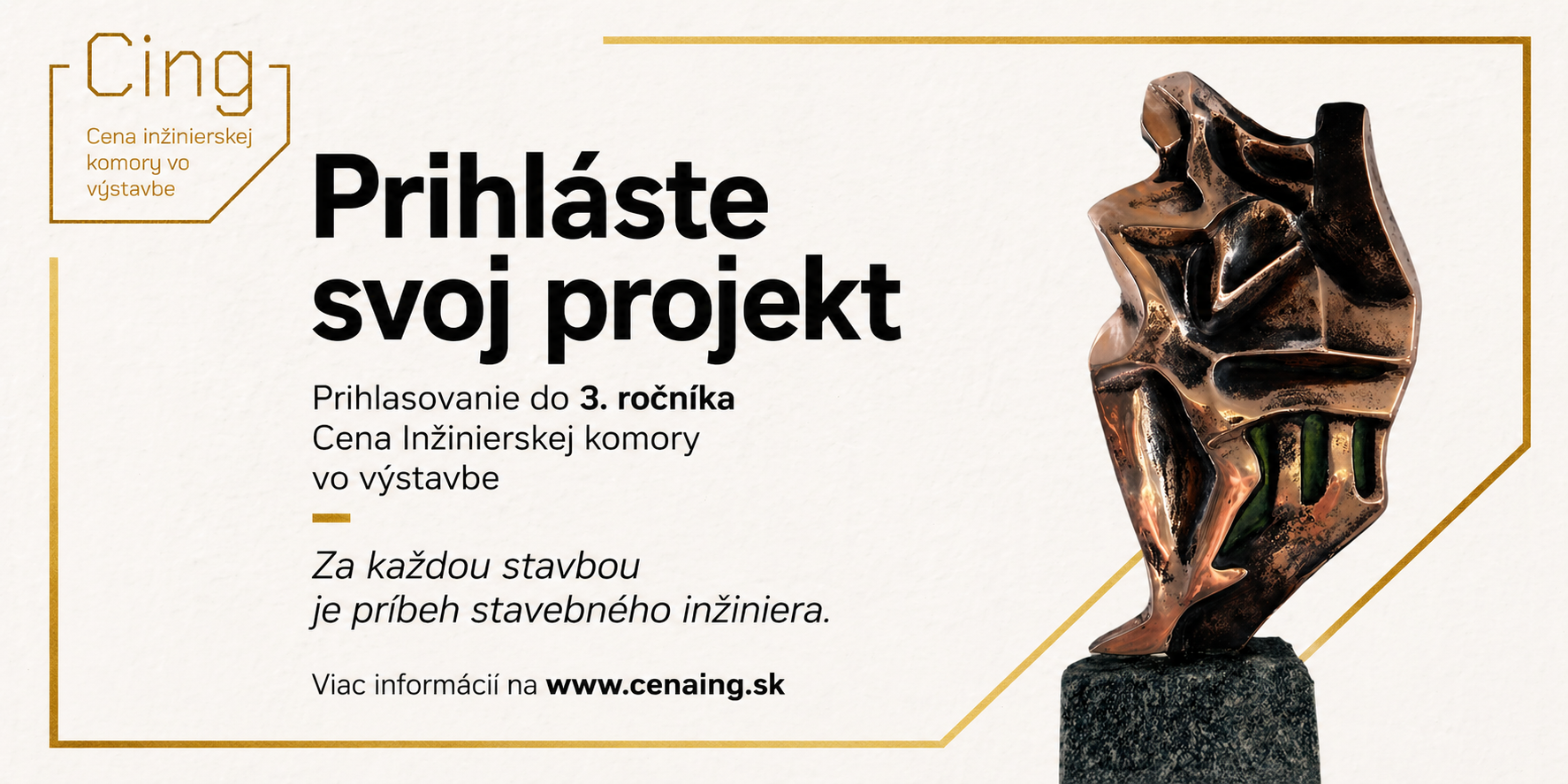 CING 2026 otvára prihlasovanie projektov. Slovenská komora stavebných inžinierov vyzýva odborníkov, aby prihlásili svoje diela
