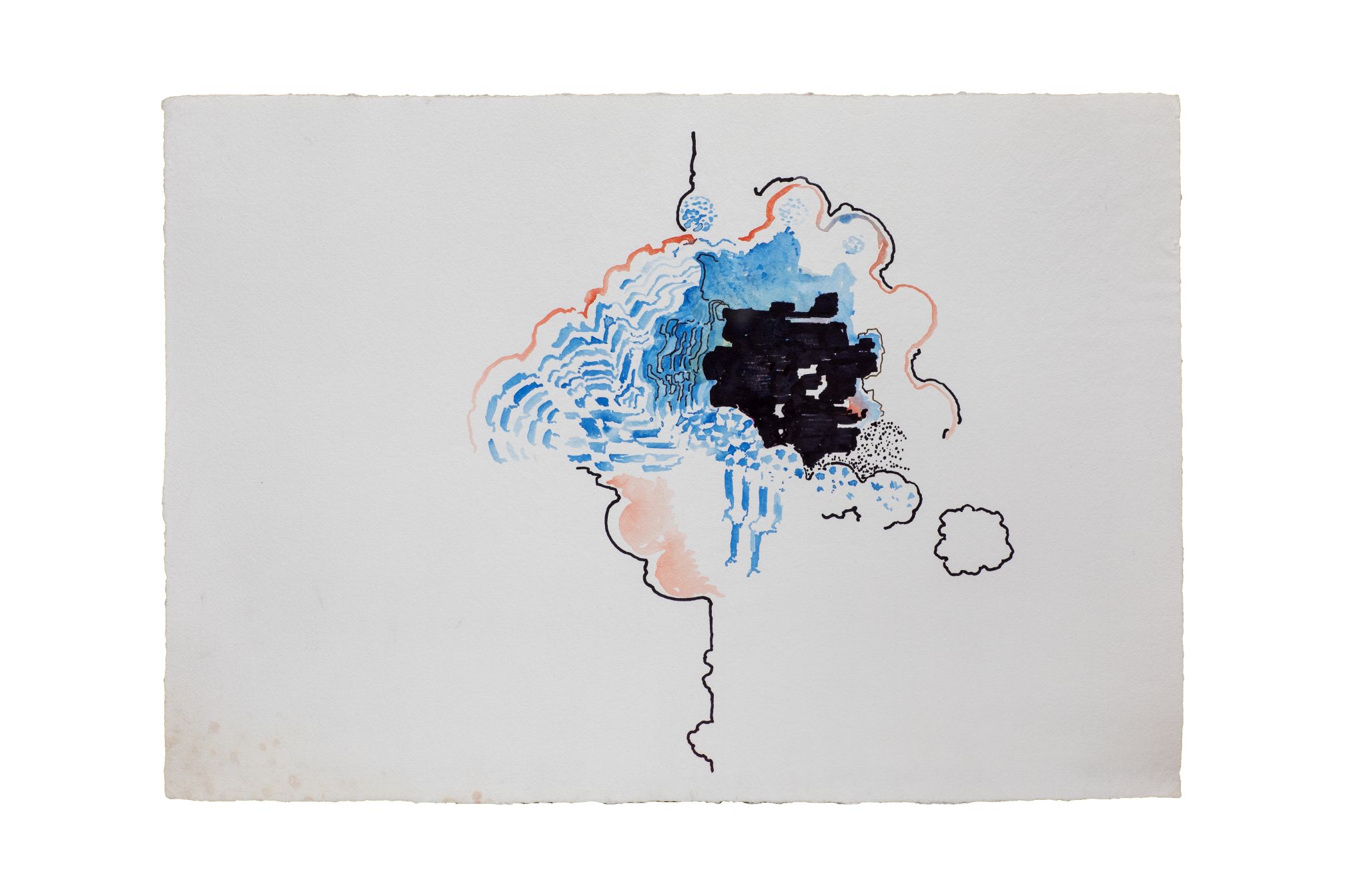 Ján Mančuška, Untitled, 1998, marker and coloured pencil on handmade paper, 58.5 × 41.5 cm, Prague City Gallery