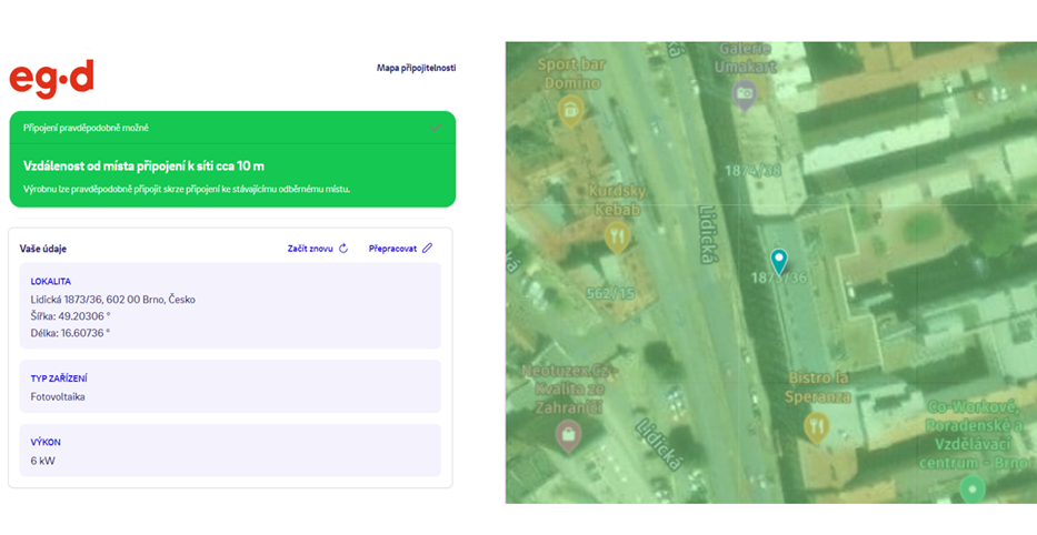 Díky mapě připojitelnosti EG.D získají zájemci o fotovoltaiku nově i informaci, jaký výkon si mohou