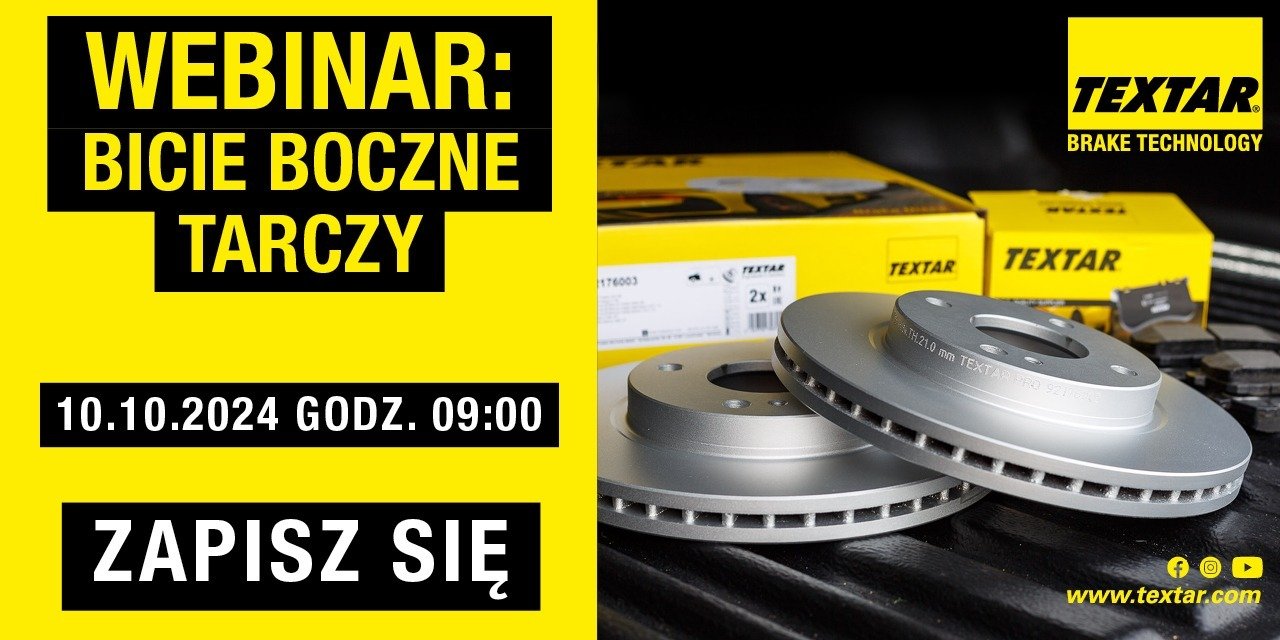 Przyczyny i skutki bicia bocznego tarczy hamulcowej – webinar Textar