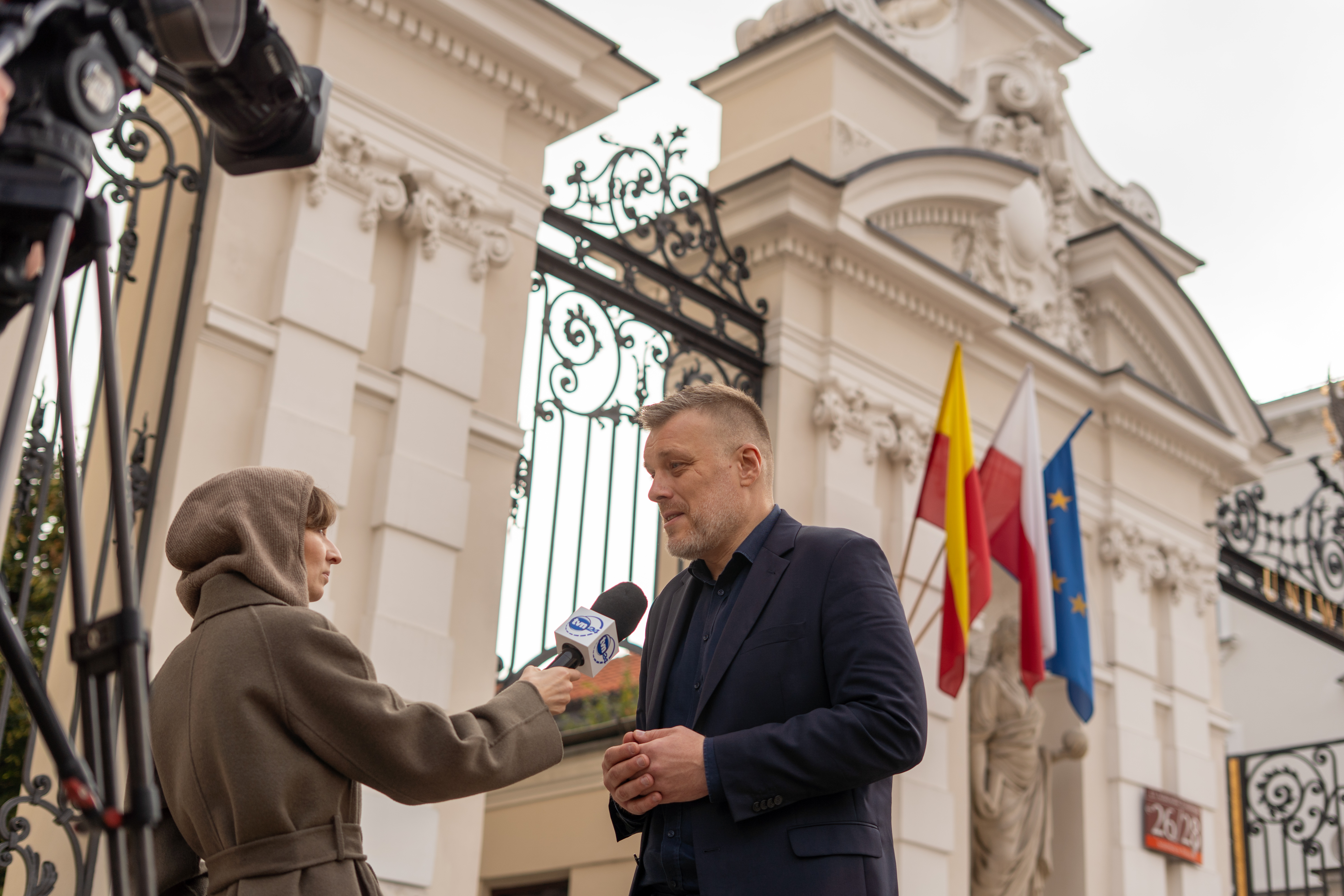 Adrian Zandberg na otwarcie roku akademickiego fot. Bartosz Miszta
