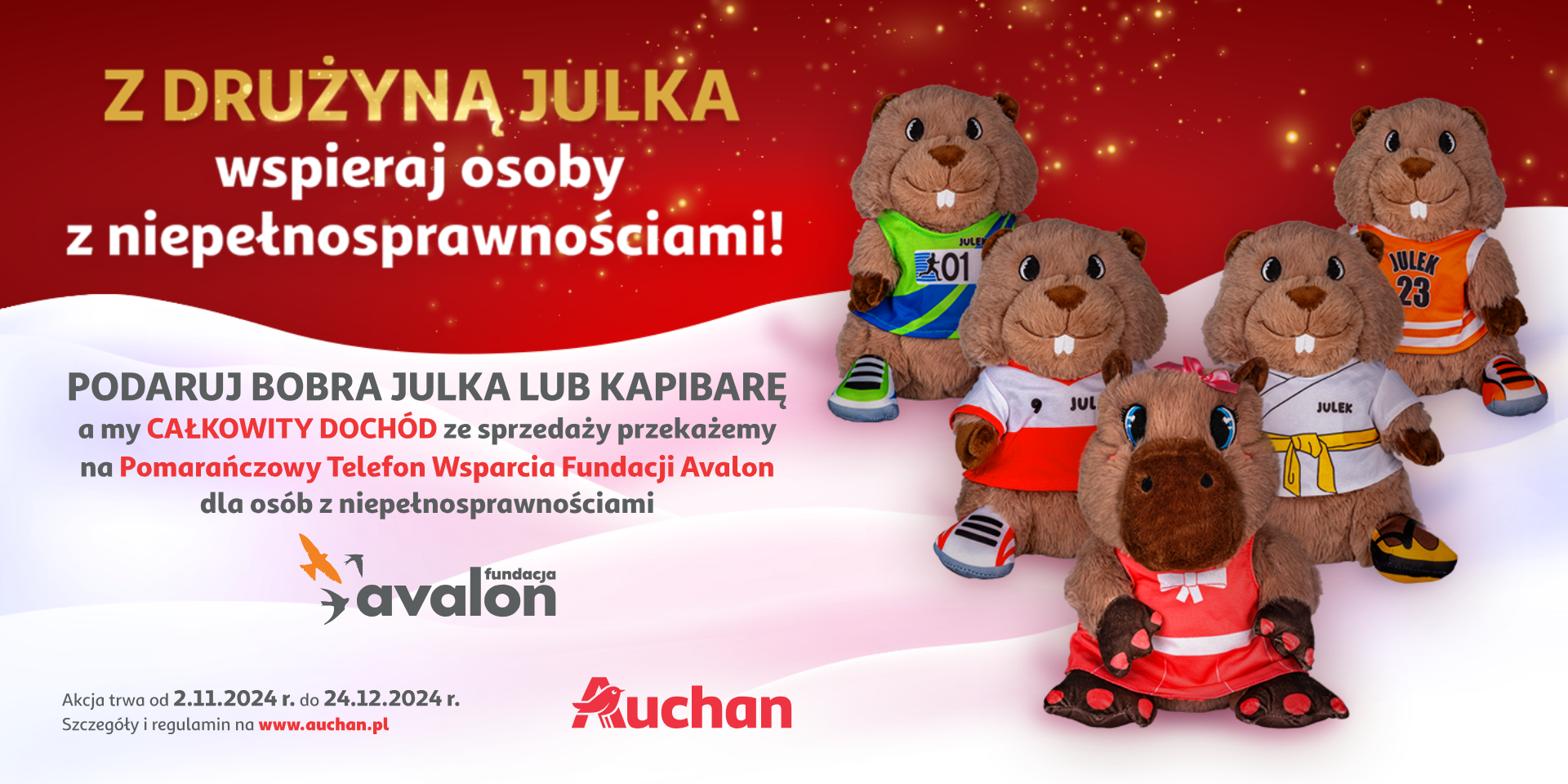 Auchan z Drużyną Julka Bobra wspiera osoby z niepełnosprawnościami