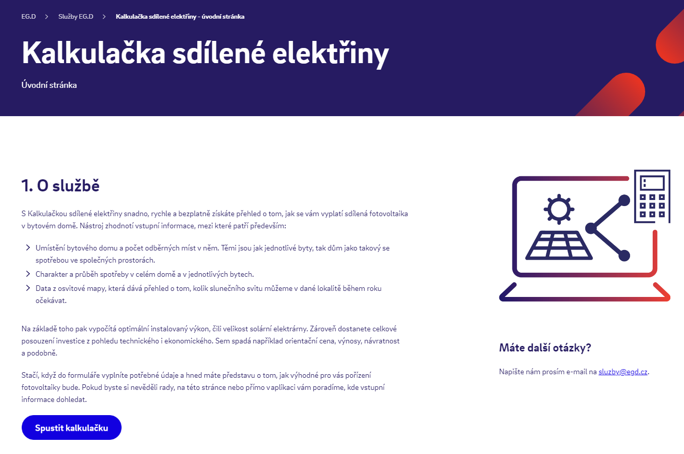 EG.D spustilo jako první distributor kalkulačku pro sdílení elektřiny v bytových domech