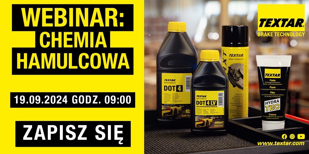 Textar zaprasza na webinar poświęcony chemii hamulcowej