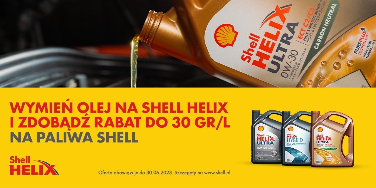 Zyskaj rabat na paliwo za zakup olejów Shell Helix