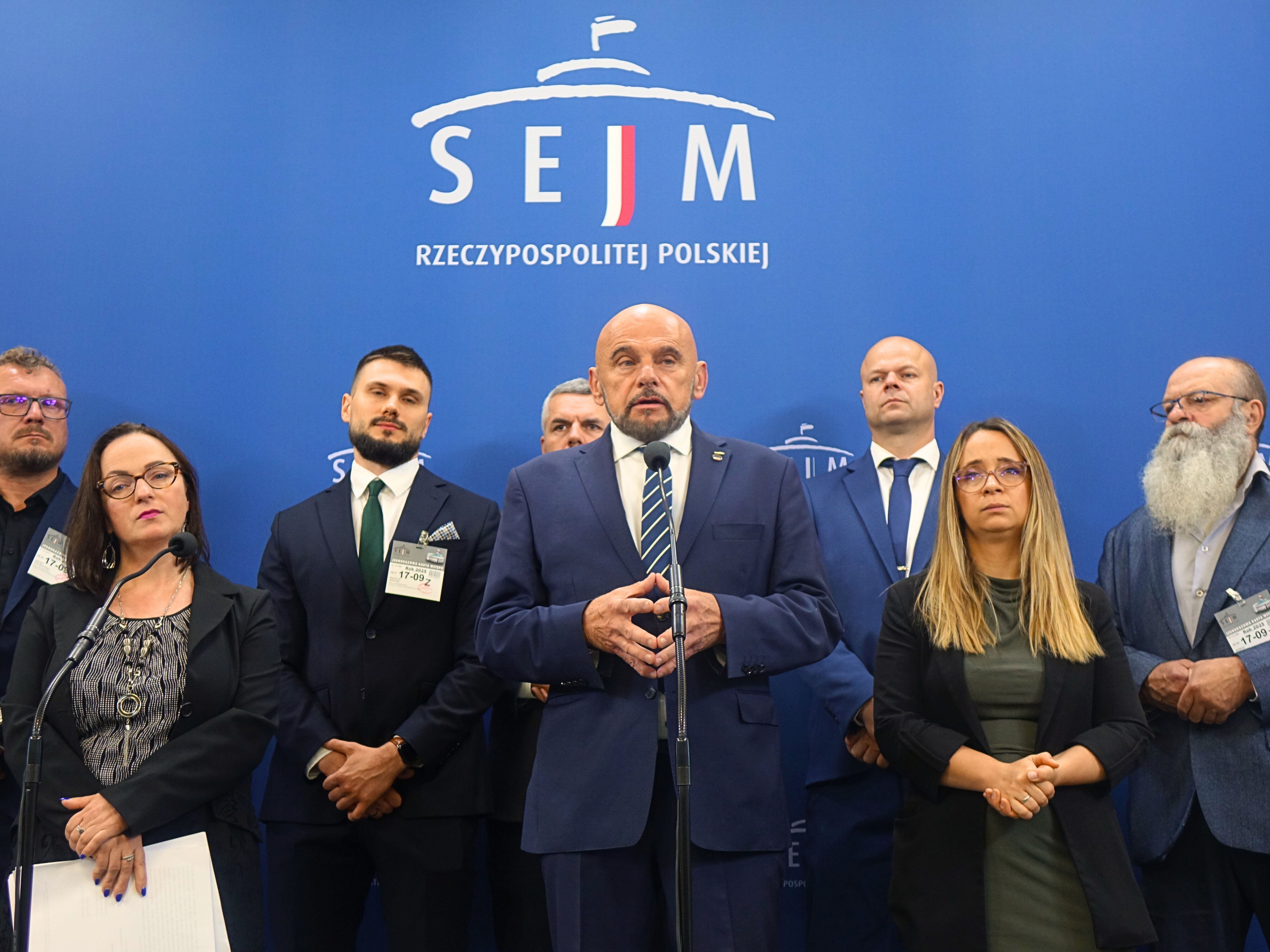 Alfred Bujara podczas konferencji dotyczącej franczyzy w Sejmie fot. Mateusz Merta z Razem