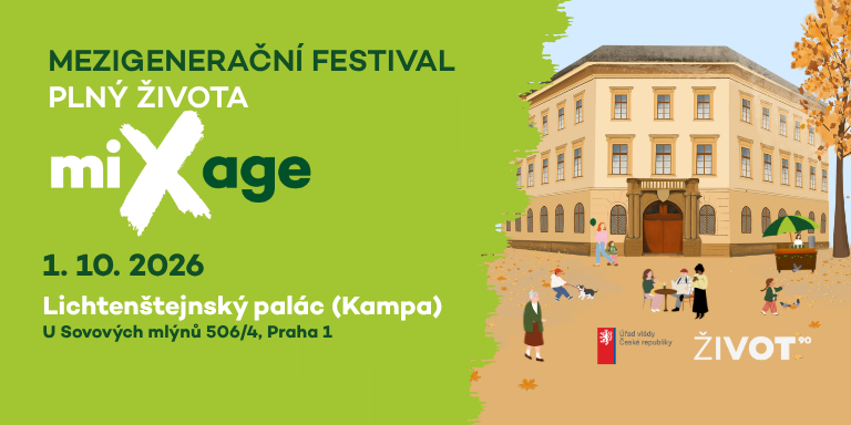 ŽIVOT 90 představuje první ročník festivalu miXage. Lichtenštejnský palác na Kampě otevře své dveře setkání generací, odborníků i známých osobností