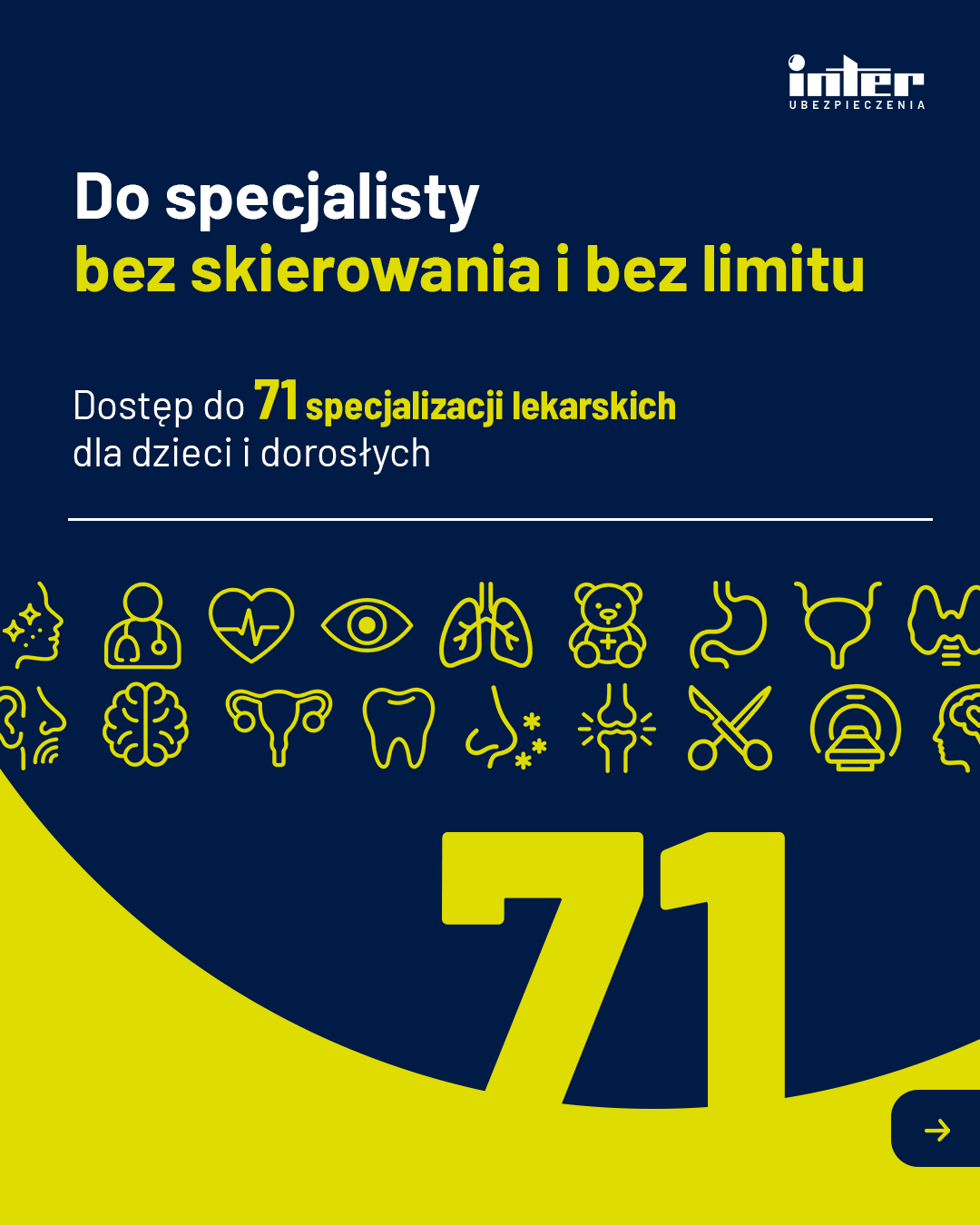 71 specjalizacji lekarskich dla dzieci i dorosłych bez skierowania i bez limitu