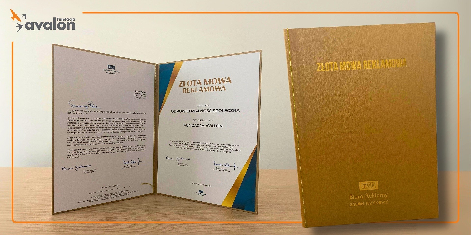 Kampania społeczna „Teraz Mnie Widzisz?” Fundacji Avalon z nagrodą Złota Mowa Reklamowa Biura Reklamy TVP!