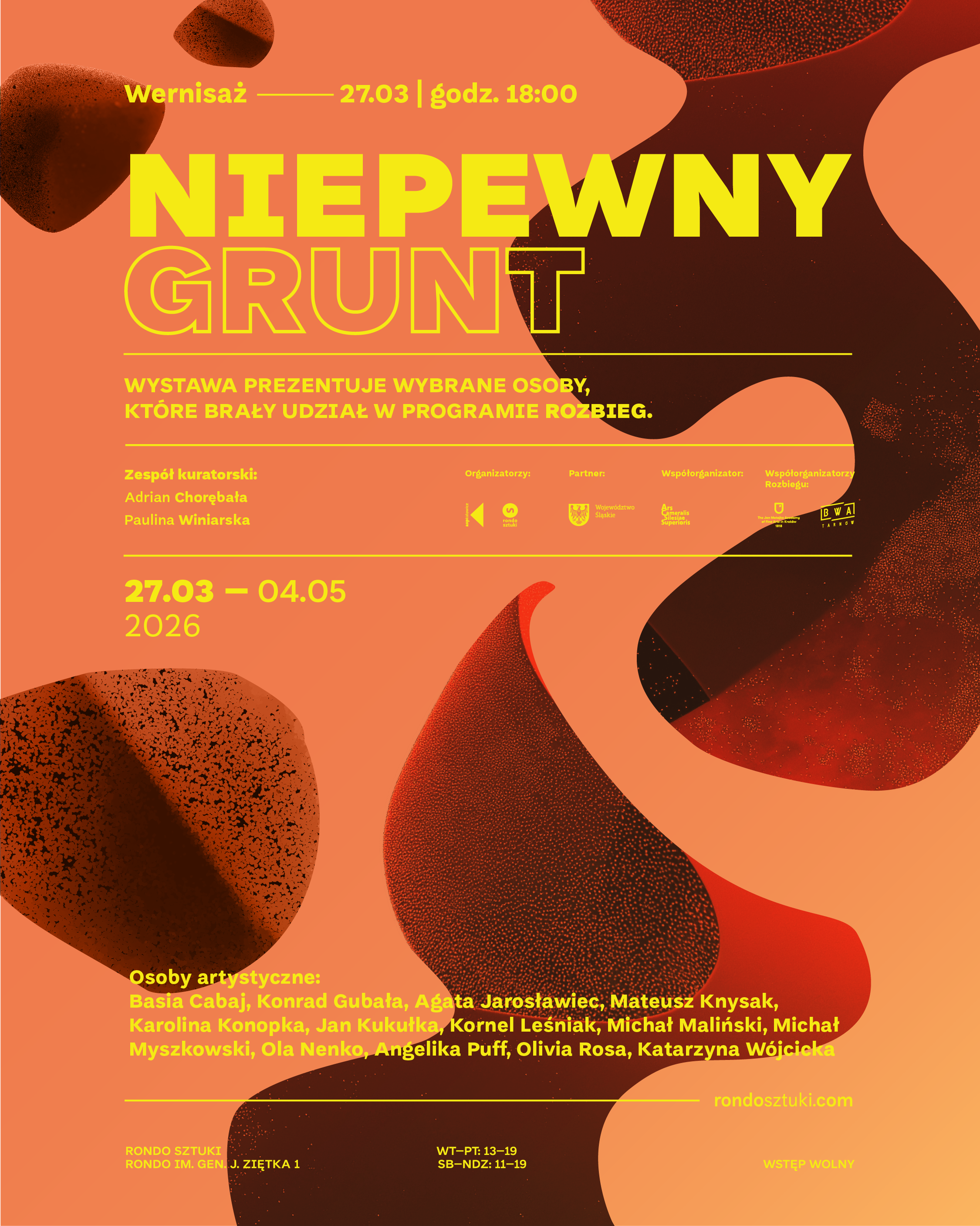 „Niepewny grunt" wernisaż wystawy w Galerii Rondo Sztuki, 27 marca 2026 r. godz. 18:00