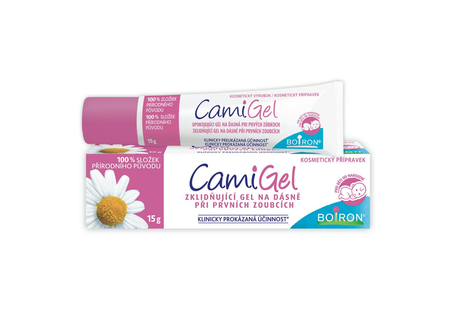 Boiron představuje novinku Camigel: zklidňující gel na dásně při prvních zoubcích