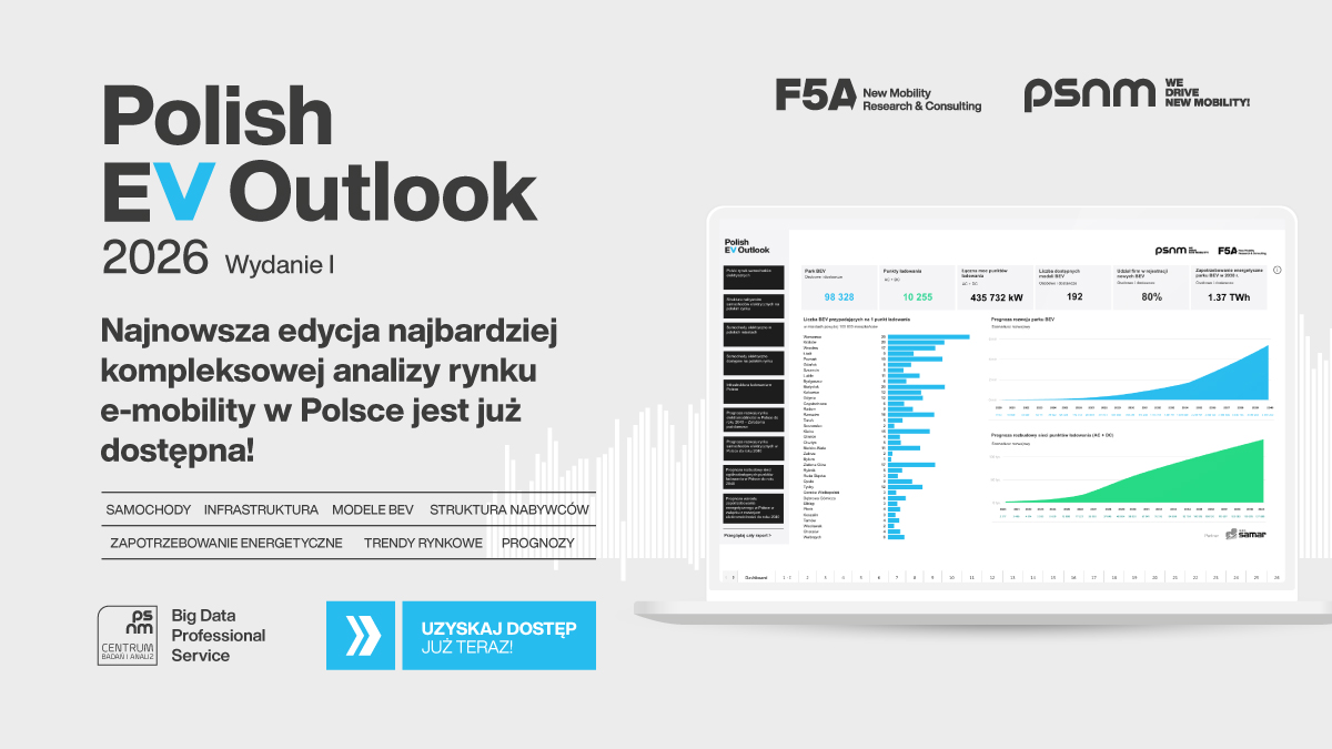 Znamy najnowsze prognozy rozwoju elektromobilności w Polsce | Najnowsza odsłona Polish EV Outlook już dostępna!