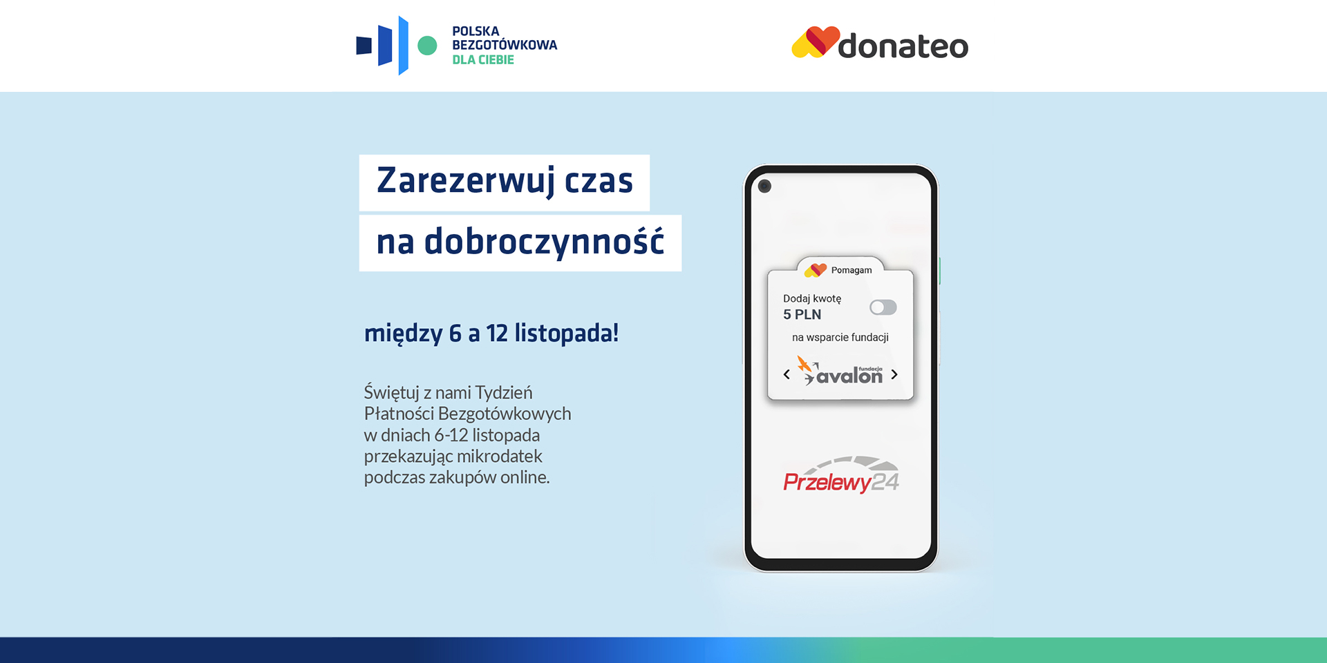 Tydzień Płatności Bezgotówkowych – Fundacja Avalon we współpracy z Donateo!