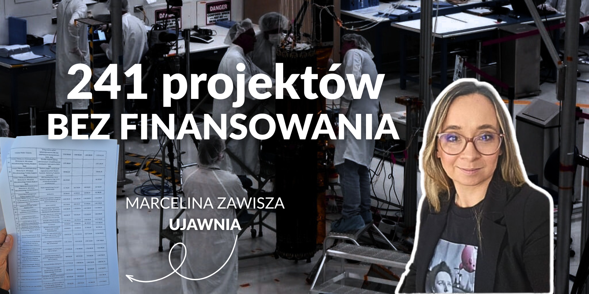 Zawisza UJAWNIA: 241 projektów naukowych bez finansowania