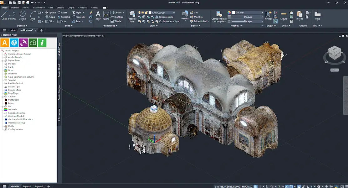 Rilievo Basilica con Matterport